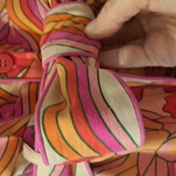 FARM Rio Spring Affair Linen Blend Multicolor Floral Romper SzXS LNWOT - Picture 6 of 11